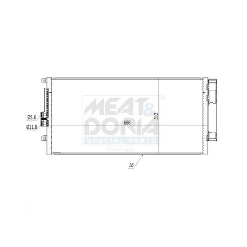 MEAT & DORIA Kondensator, Klimaanlage 991250