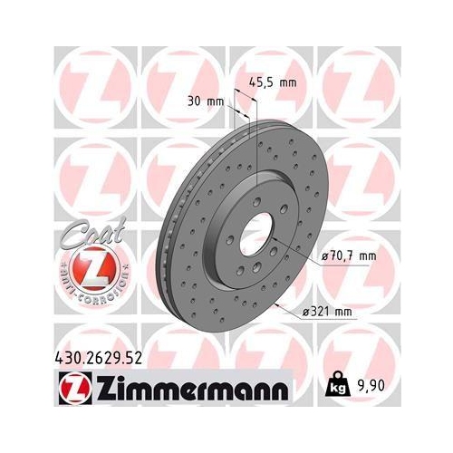 ZIMMERMANN Bremsscheibe SPORT Z 430.2629.52