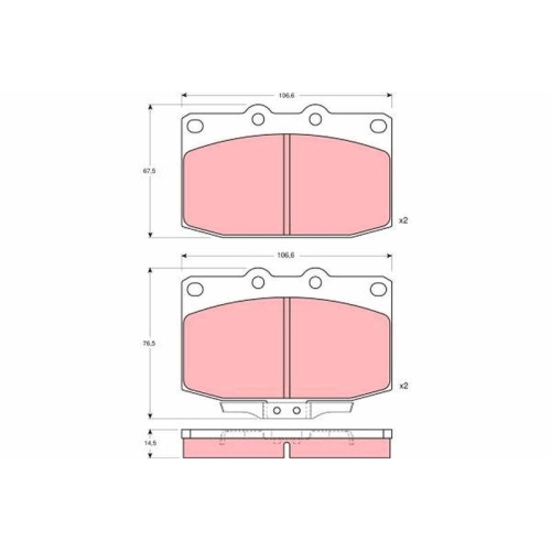 TRW Bremsbelagsatz, Scheibenbremse GDB377