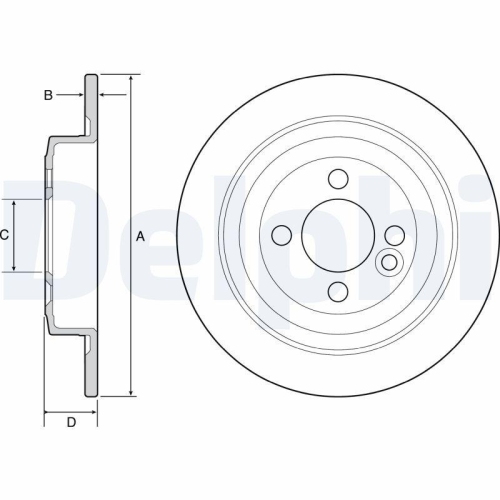 DELPHI Bremsscheibe BG4560C