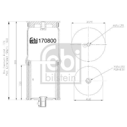 FEBI BILSTEIN Federbalg, Luftfederung 170800
