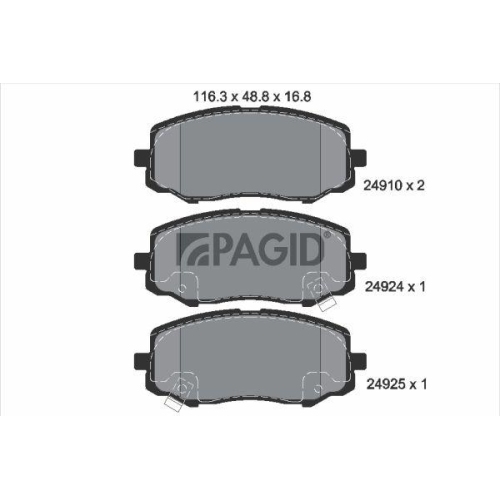 PAGID Bremsbelagsatz, Scheibenbremse T1907N
