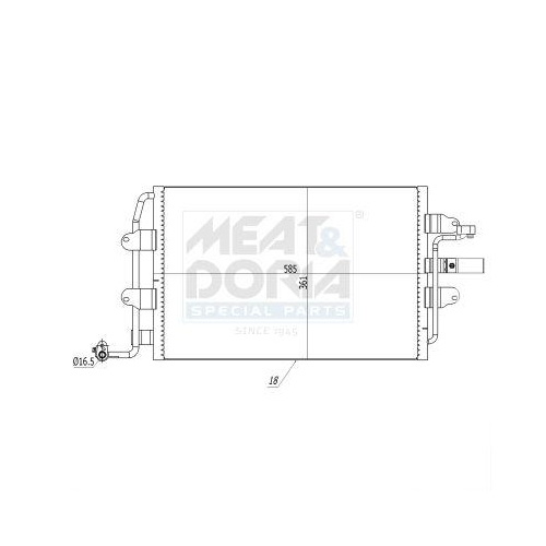 MEAT & DORIA Kondensator, Klimaanlage 991252