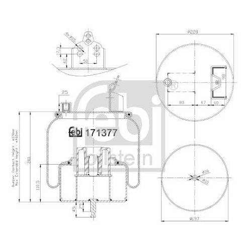 FEBI BILSTEIN Federbalg, Luftfederung 171377