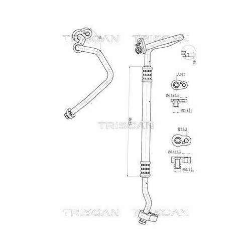 TRISCAN Hochdruck-/Niederdruckleitung, Klimaanlage 9010 29028