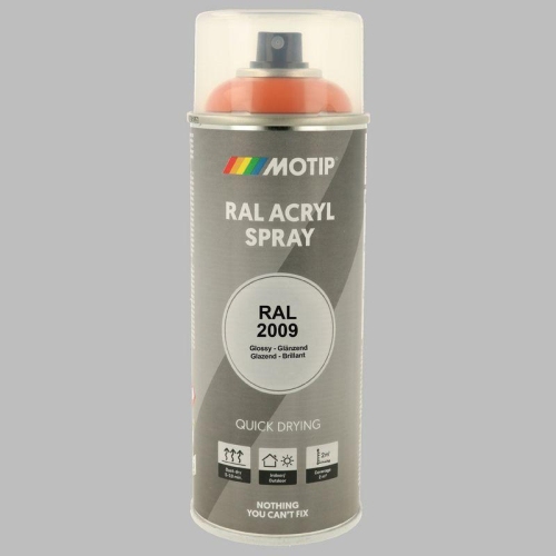MOTIP Lack RAL 2009 verkehrsorange hochglanz 400 ml 07082