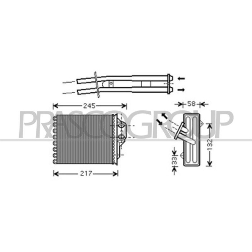 PRASCO W&auml;rmetauscher, Innenraumheizung PrascoSelection FT030H001