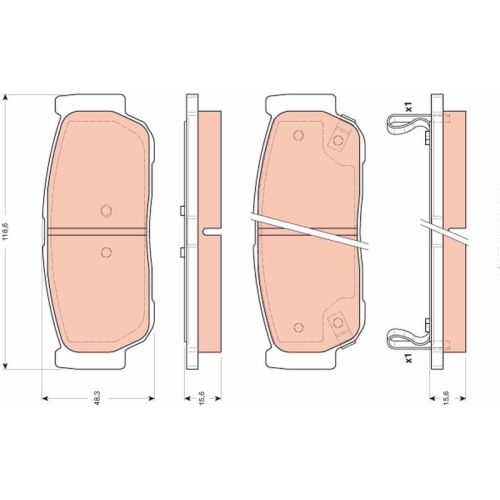 TRW Bremsbelagsatz, Scheibenbremse GDB3413