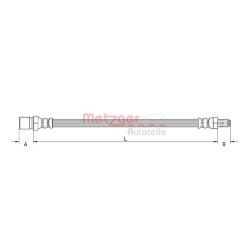 METZGER Bremsschlauch 4110484