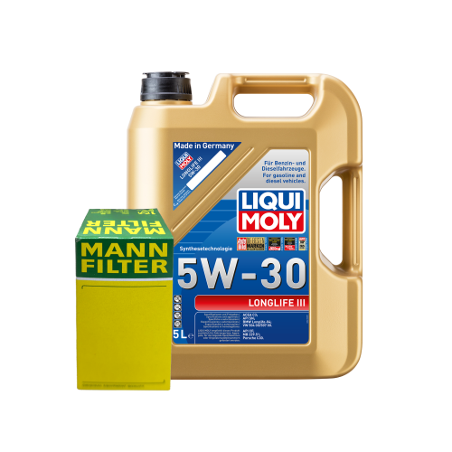 Liqui Moly Longlife III Motor&ouml;l 5W-30 5-Liter 20647 + &Ouml;lfilter Mann Satz Set Kit