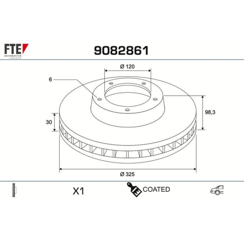 FTE Bremsscheibe COATED RANGE FTE 9082861