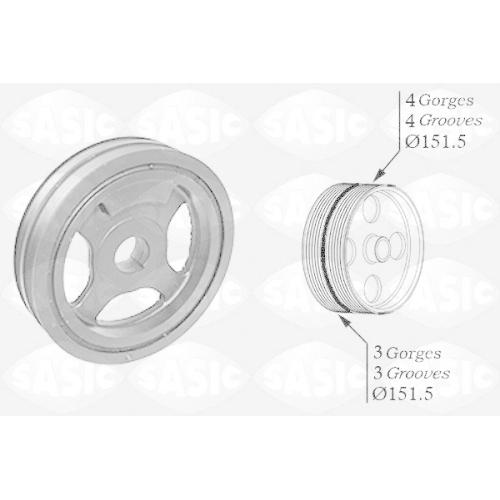 SASIC Riemenscheibe, Kurbelwelle 2154027