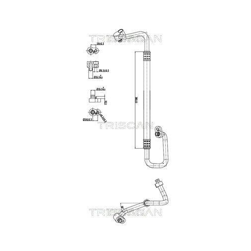 TRISCAN Hochdruck-/Niederdruckleitung, Klimaanlage 9010 29025