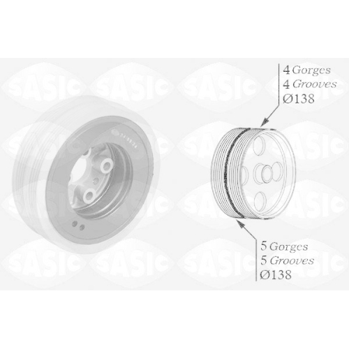 SASIC Riemenscheibe, Kurbelwelle 2156004