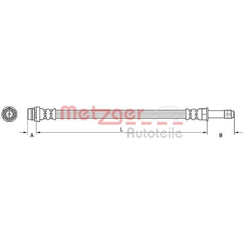 METZGER Bremsschlauch 4110798