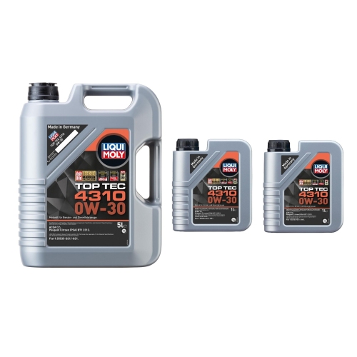 Liqui Moly Top Tec 4310 Motoröl 0W-30, 7-Liter, ACEA C2, B71 2312 - 3735+3736