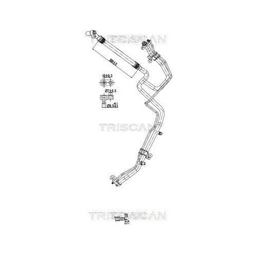 TRISCAN Hochdruck-/Niederdruckleitung, Klimaanlage 9010 81015