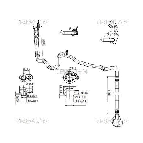 TRISCAN Hochdruck-/Niederdruckleitung, Klimaanlage 9010 29001