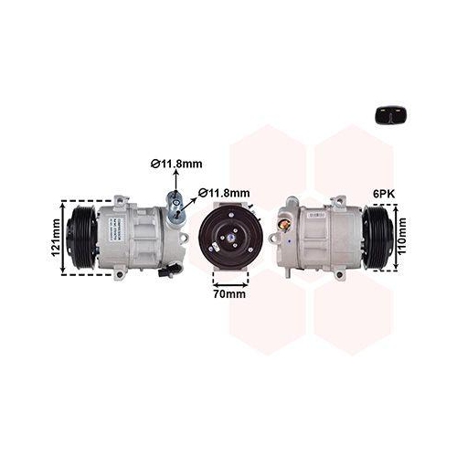 VAN WEZEL Kompressor, Klimaanlage 3701K715