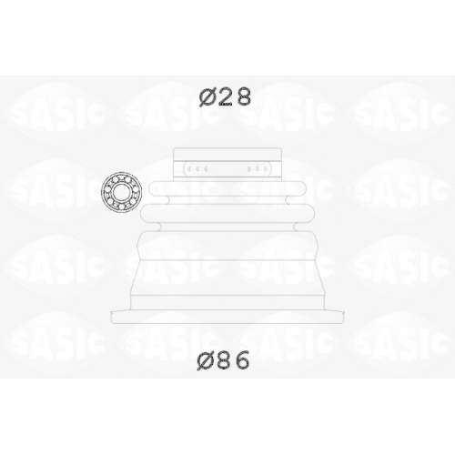 SASIC Faltenbalgsatz, Antriebswelle 4003464