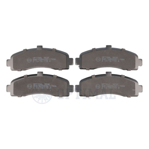 OPTIMAL Bremsbelagsatz, Scheibenbremse BP-09838