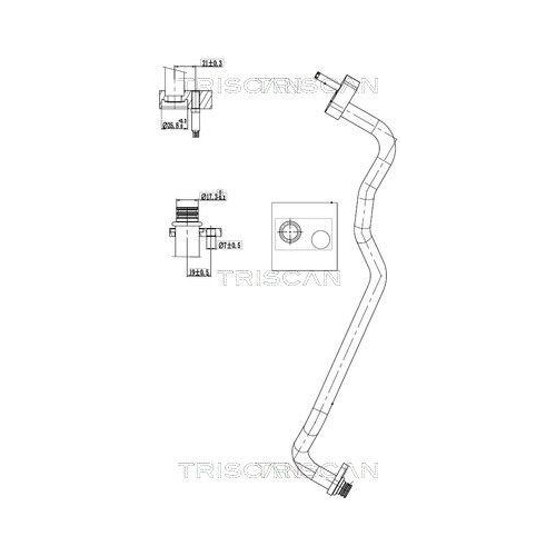 TRISCAN Hochdruck-/Niederdruckleitung, Klimaanlage 9010 16019