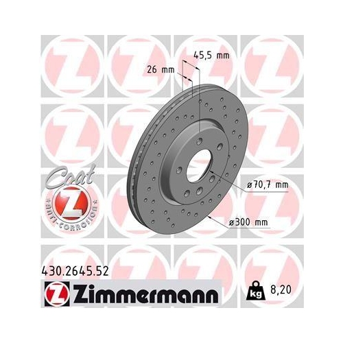 ZIMMERMANN Bremsscheibe SPORT Z 430.2645.52