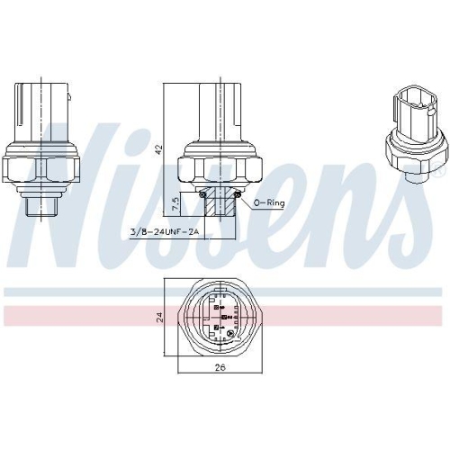 NISSENS Druckschalter, Klimaanlage 301070