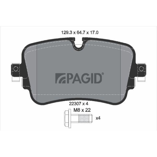 PAGID Bremsbelagsatz, Scheibenbremse T2555N