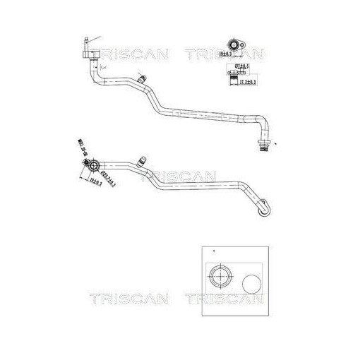 TRISCAN Hochdruck-/Niederdruckleitung, Klimaanlage 9010 16006