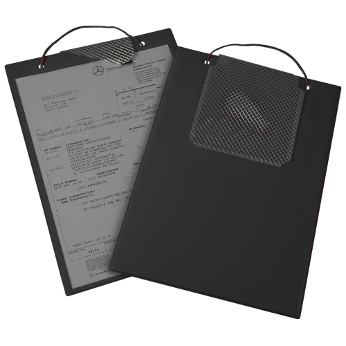 Auftragstasche Plus mit Schl&uuml;sselfach Klettverschluss, Gr&ouml;&szlig;e DIN A4, Schwarz