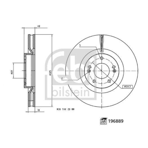 FEBI BILSTEIN Bremsscheibe 196889