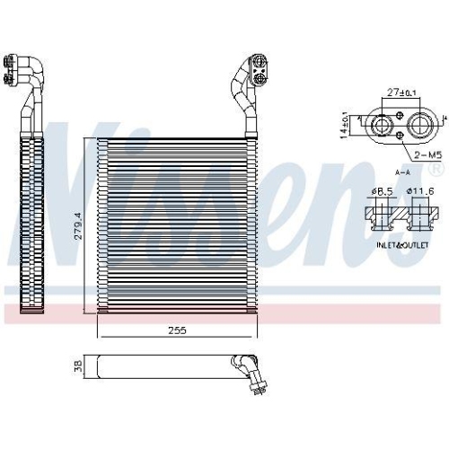 NISSENS Verdampfer, Klimaanlage 92413