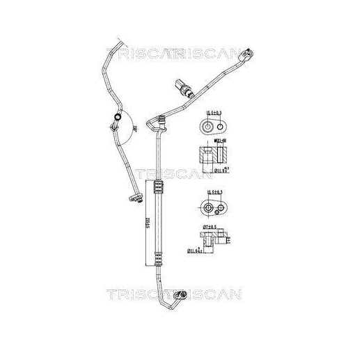 TRISCAN Hochdruck-/Niederdruckleitung, Klimaanlage 9010 29030