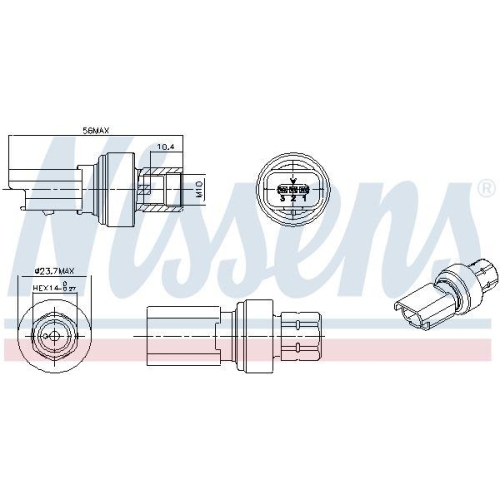 NISSENS Druckschalter, Klimaanlage 301136