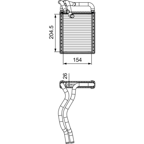 VALEO W&auml;rmetauscher, Innenraumheizung 812441