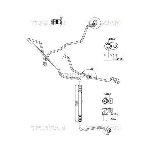 TRISCAN Hochdruck-/Niederdruckleitung, Klimaanlage 9010 16033