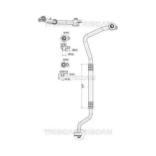 TRISCAN Hochdruck-/Niederdruckleitung, Klimaanlage 9010 16031