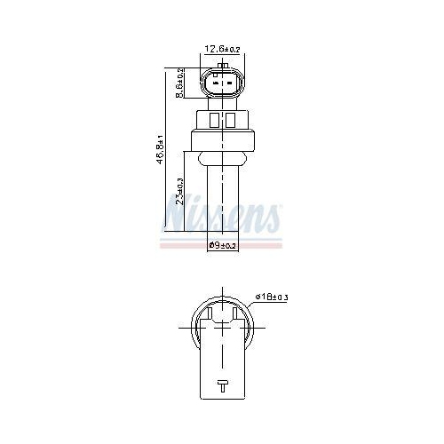NISSENS Sensor, K&uuml;hlmitteltemperatur ** FIRST FIT ** 207035