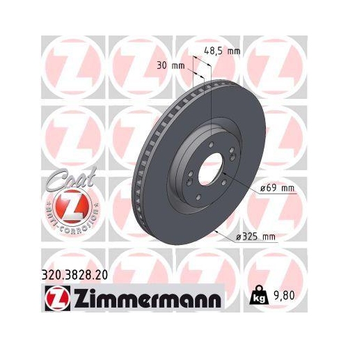 ZIMMERMANN Bremsscheibe COAT Z 320.3828.20