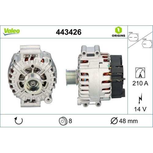 VALEO Generator VALEO ORIGINS - NEW O.E. TECHNOLOGIE 443426