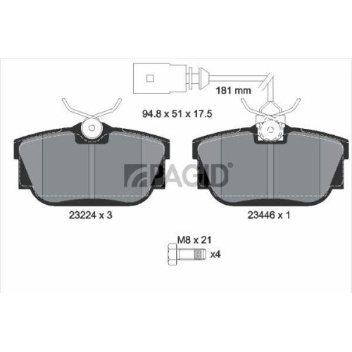 PAGID Bremsbelagsatz, Scheibenbremse T5137N