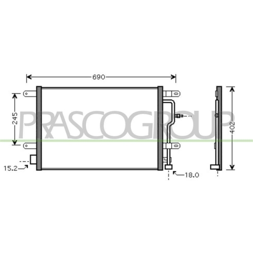 PRASCO Kondensator, Klimaanlage PrascoSelection AD020C003
