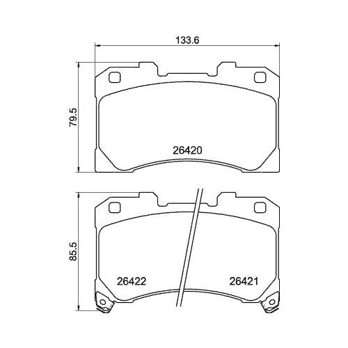HELLA Bremsbelagsatz, Scheibenbremse 8DB 355 041-061