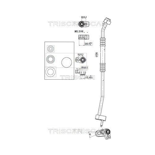 TRISCAN Hochdruck-/Niederdruckleitung, Klimaanlage 9010 16017