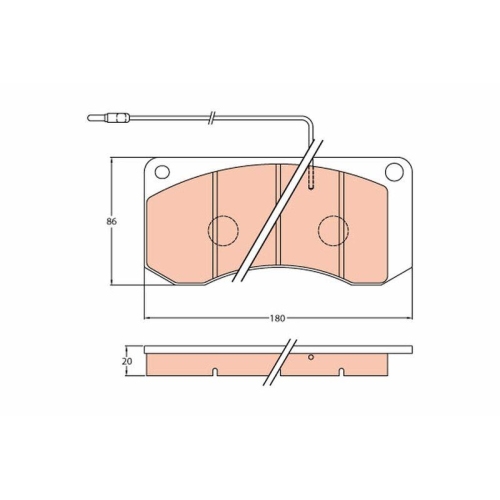 TRW Bremsbelagsatz, Scheibenbremse GDB5051