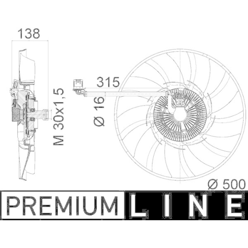 MAHLE L&uuml;fter, Motork&uuml;hlung BEHR *** PREMIUM LINE *** CFF 471 000P