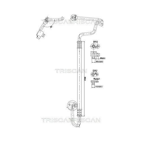 TRISCAN Hochdruck-/Niederdruckleitung, Klimaanlage 9010 29006
