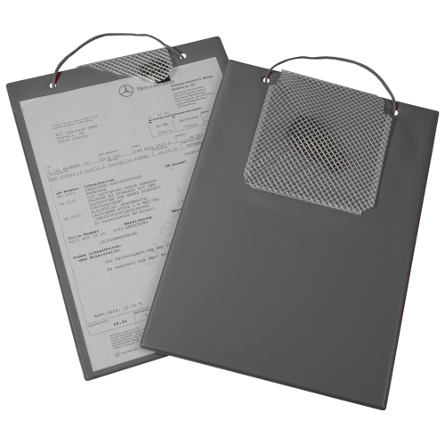 Auftragstasche Plus mit Schl&uuml;sselfach Klettverschluss, Gr&ouml;&szlig;e DIN A4 Grau EICHNER