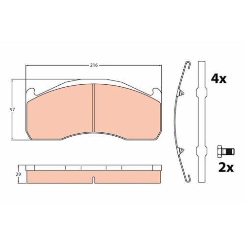 TRW Bremsbelagsatz, Scheibenbremse GDB5103